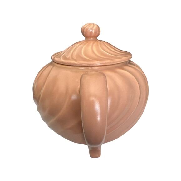 Vintage Franciscan Coronado Swirl Coral Teapot Chip Spout - Picture 3 of 10